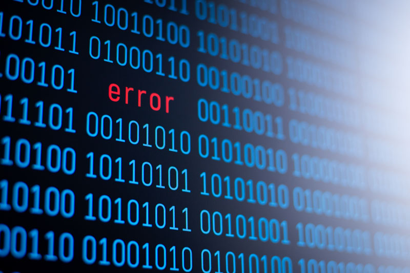 Concept of error in program code. Detection of dangerous worms, bugs and viruses in computer programs