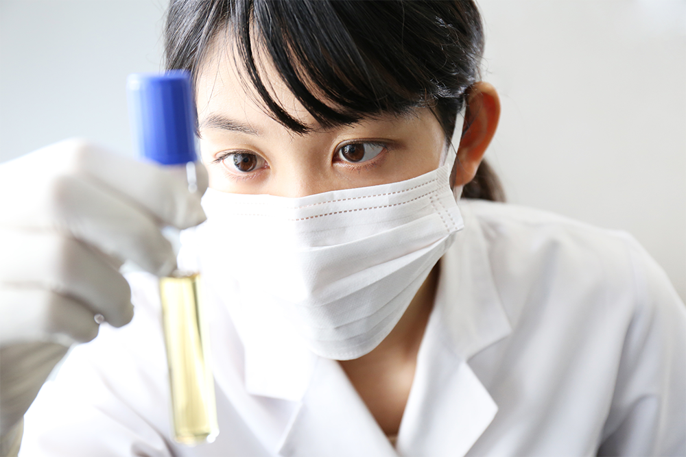 研究をする女性